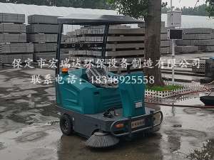 唐山水泥制品廠使用保定宏瑞達(dá)電動(dòng)掃地車(chē)案例